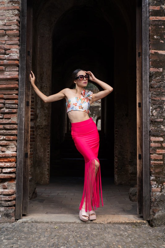 PAULA TRIVIÑO Leonor Skirt - Fuchsia