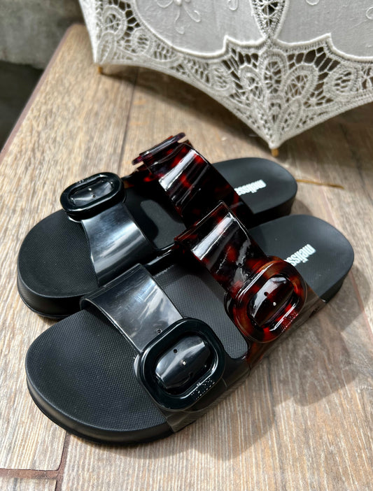 Sandalias MELISSA Cozy Slide Black Tortoise AD