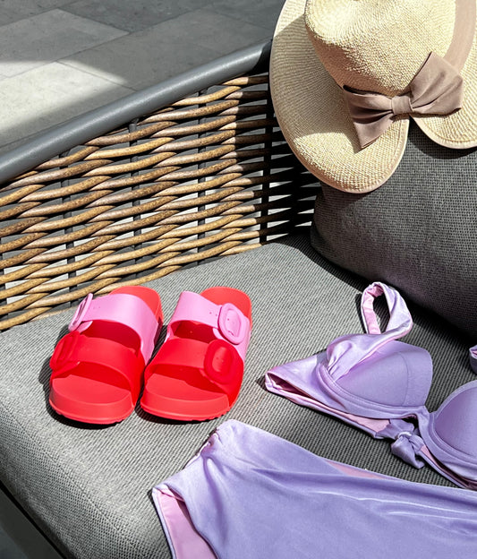 Sandalias MELISSA Cozy Slide Red Pink AD