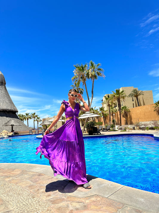 Purple Marrie dress by Paula Triviño