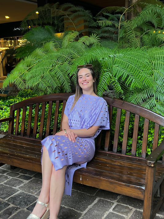 Salida de baño ANCORA The Lila Haute Mesh Blouse Set