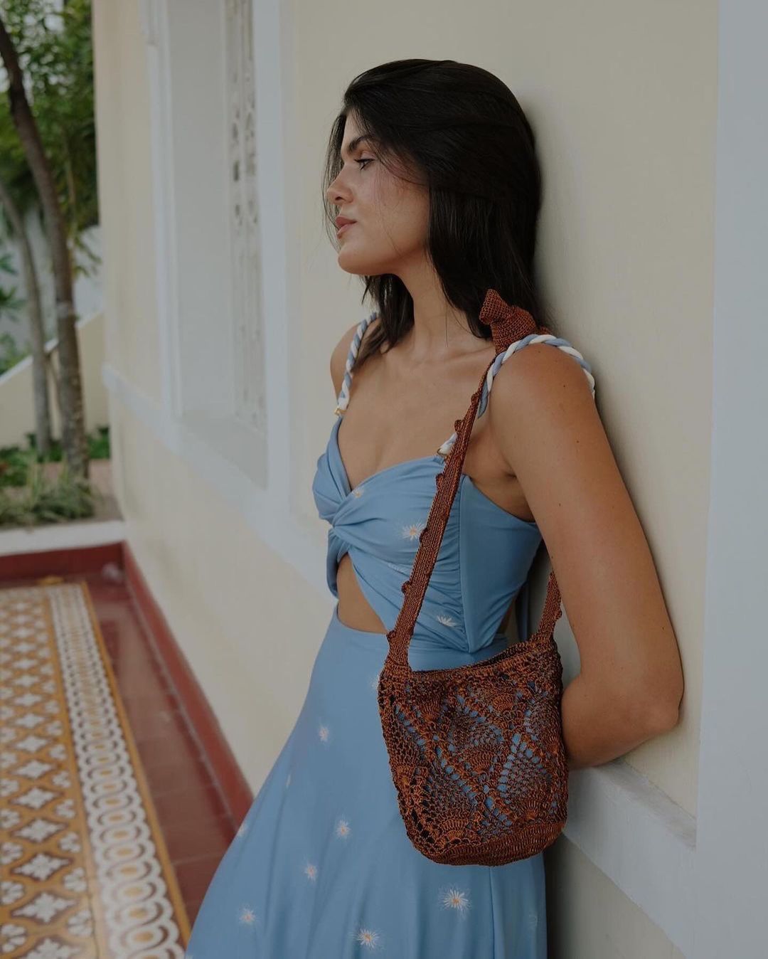 Vestido ANCORA One Draped Daisy Maxi Dress
