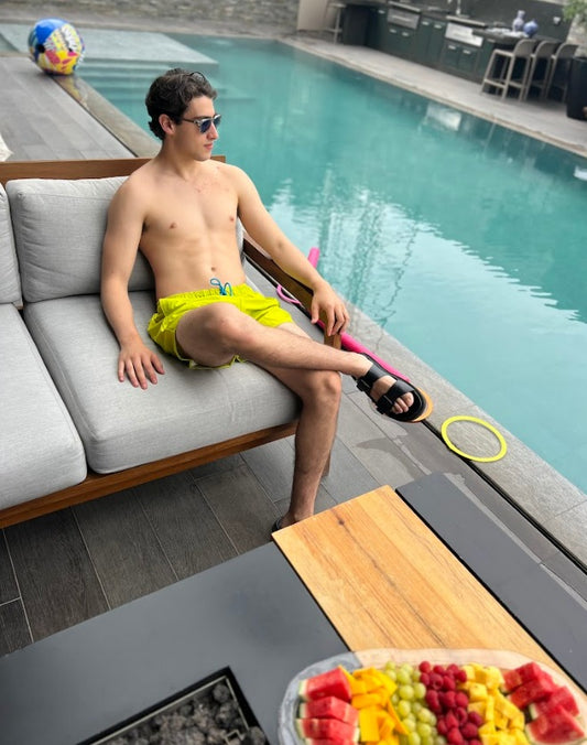 Men's Swim Trunks KOSTA Green Turquoise Band