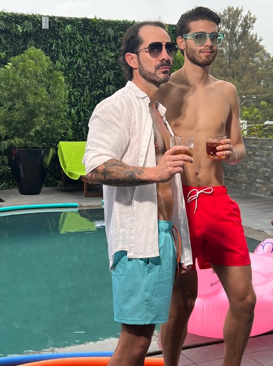 Calzoneta de Hombre Kosta Roja Cinta Blanca