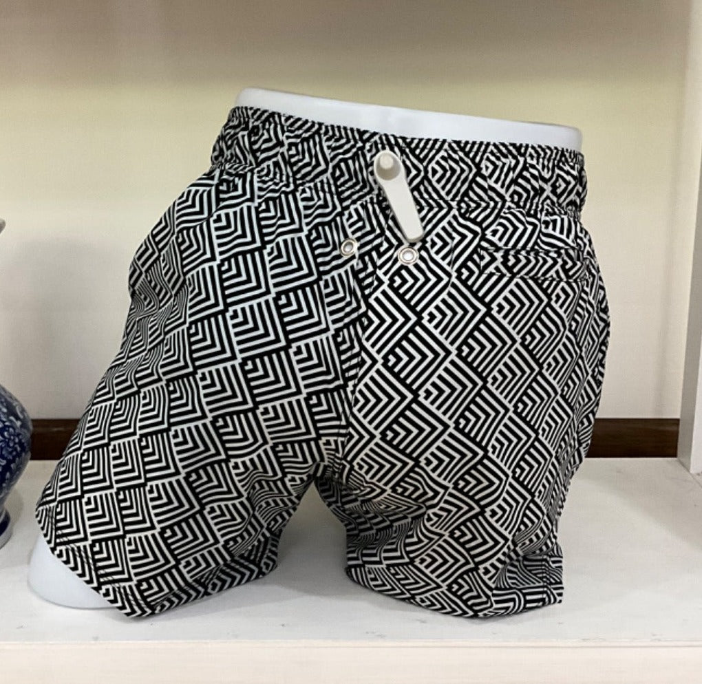 Calzoneta de Hombre Kosta Rombos Negro