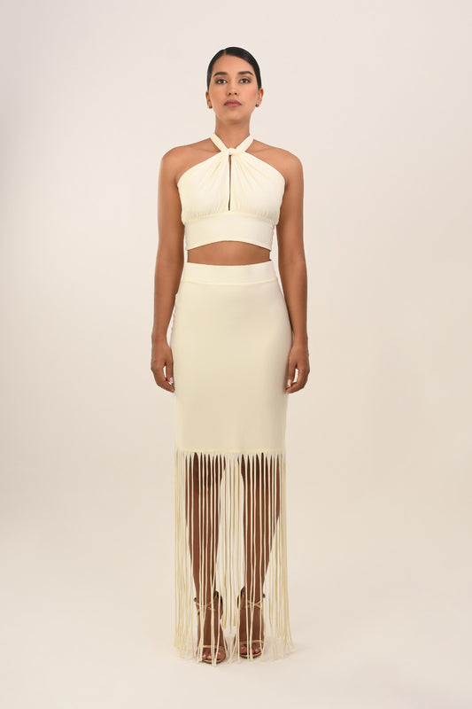 Falda PAULA TRIVIÑO Leonor Ivory