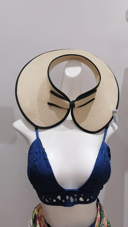 Sombrero de verano -Vicera Beige/Negro