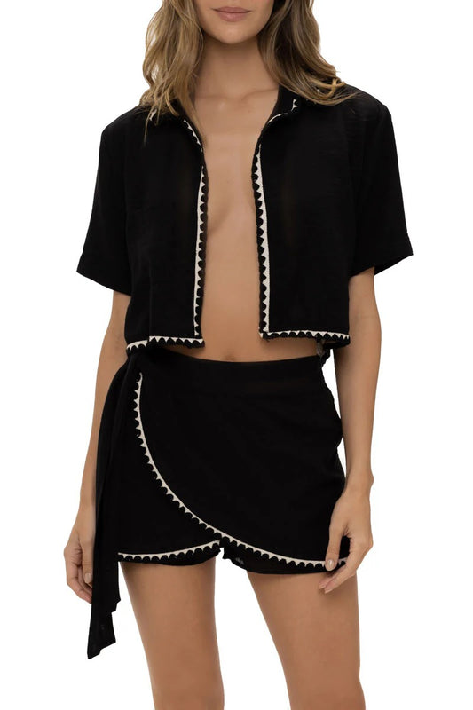 Falda Short MILONGA Sunrises Negro