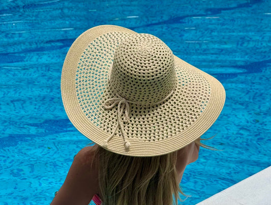 Sombrero de verano - Trenzado con onda BEIGE