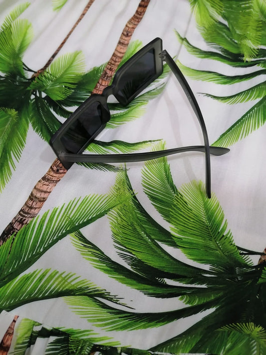 Lentes de sol con protección UV - Cuadrados pequeños Gris Oscuro