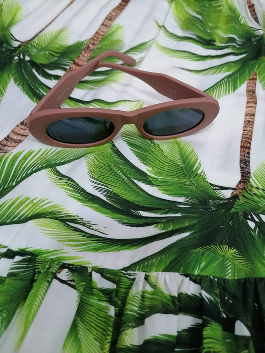 Lentes de sol con protección UV - Ovalados Café