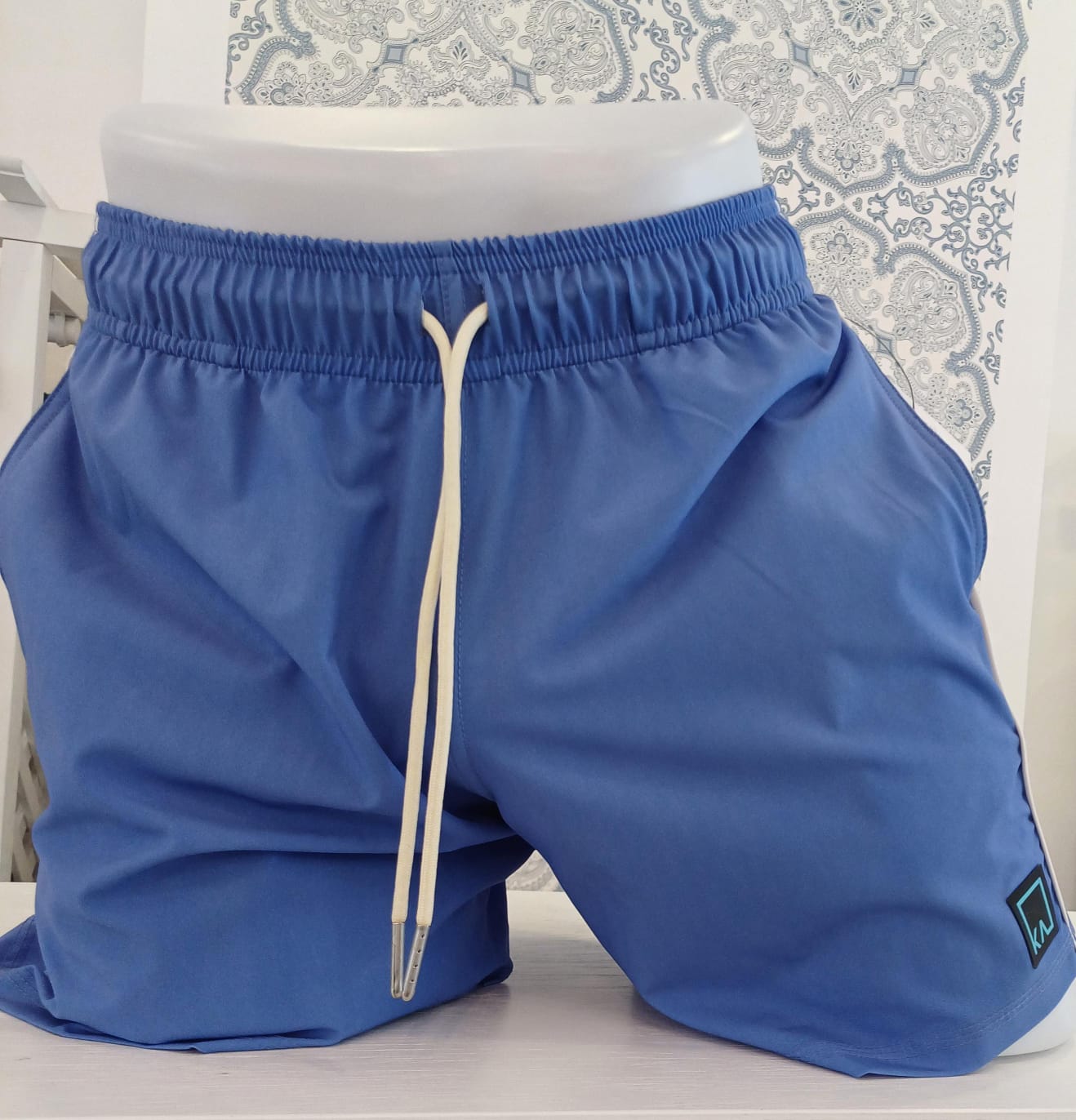 Calzoneta de Hombre KOSTA Celeste Linea Blanca