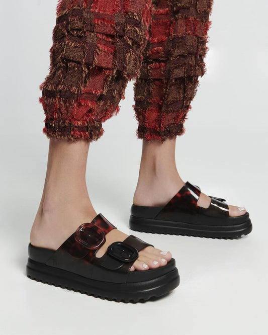 Sandalias Melissa Cozy Platfrm Black/Tortoiseshel