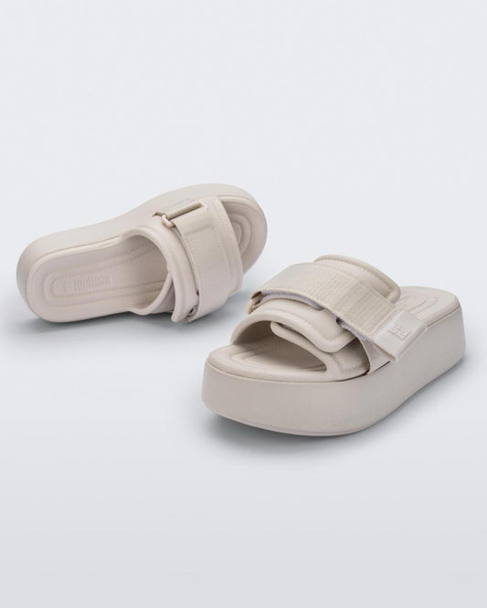Sandalias Melissa Free Fuzzy Slide Platf Beige