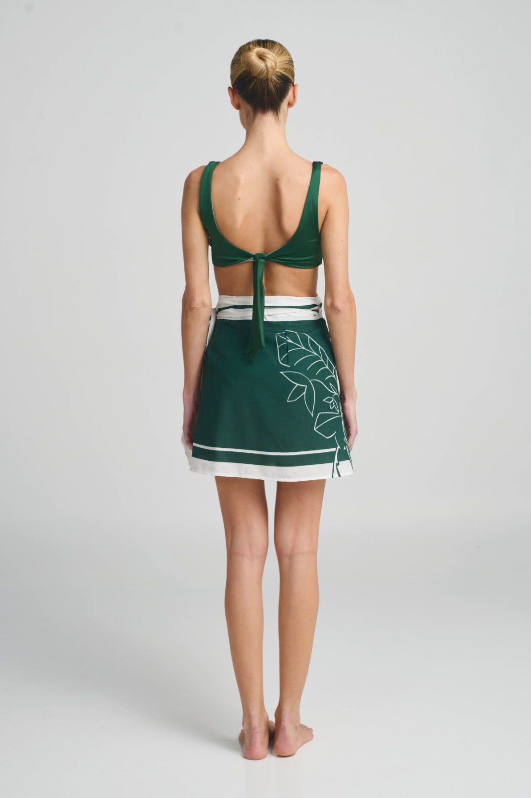 ANKORA short bathing suit cover-up - Savira Green