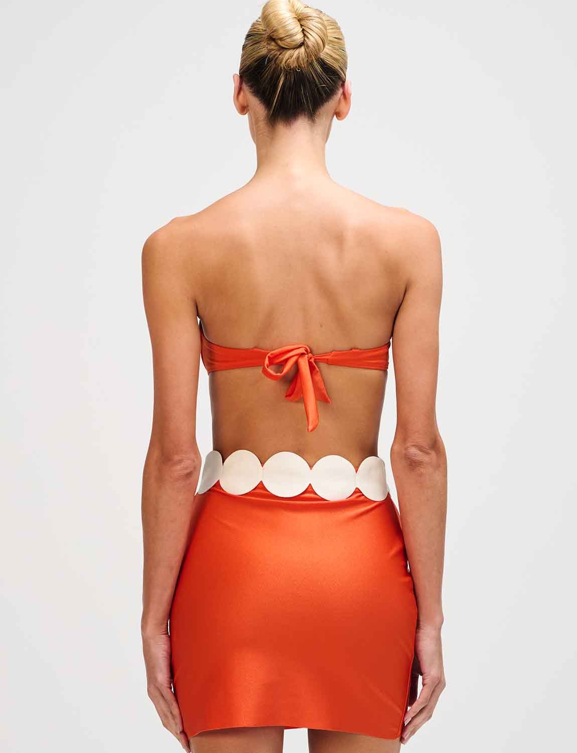 ANCORA Siréne Orange Mini Skirt