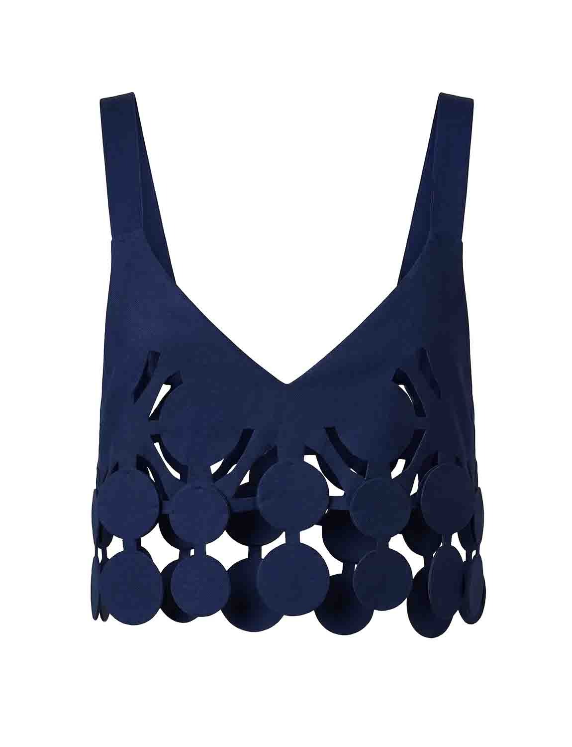 Set Top, Laser Cut Skirt ANCORA Bora Navy