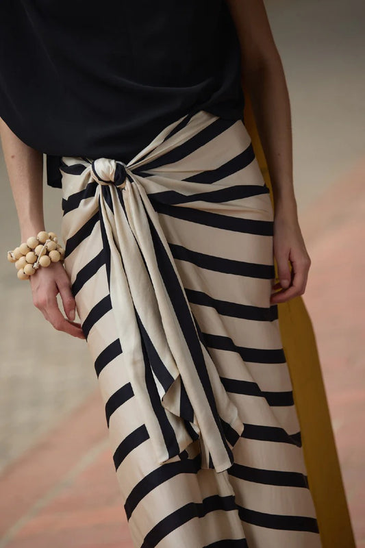 Falda Larga Padova Isola Ivory Negro