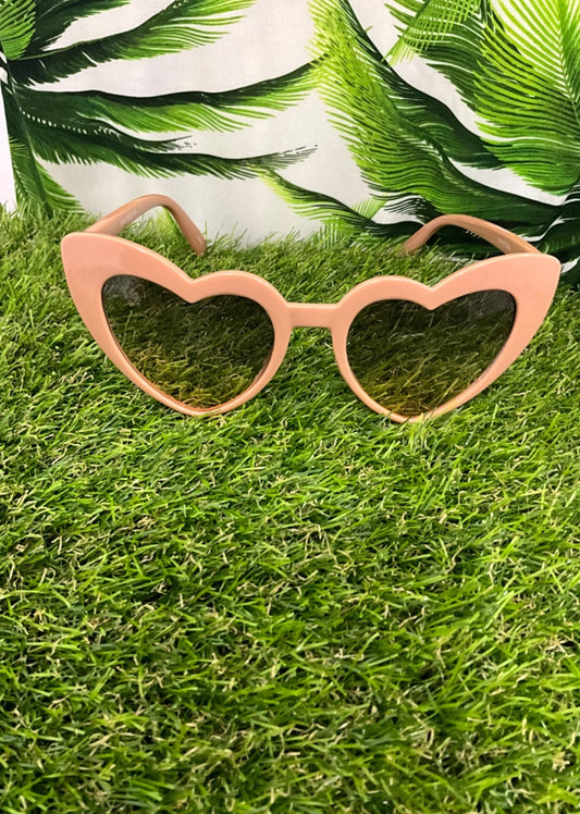 Lentes de sol con protección UV - Corazón Beige