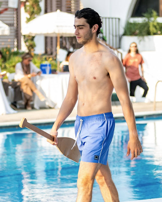 Calzoneta de Hombre KOSTA Celeste Linea Blanca