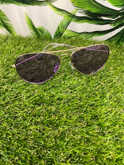 UV Protection Sunglasses - Purple Aviator