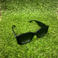 Lentes de sol con protección UV - Cuadrados negro con verde
