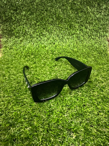 UV Protection Sunglasses - Black and Green Squares