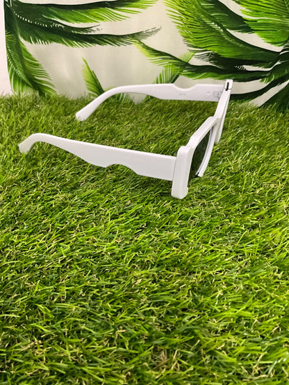 UV Protection Sunglasses - White Squares