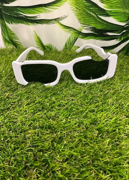 UV Protection Sunglasses - White Squares