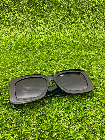 UV Protection Sunglasses - Black and Green Squares