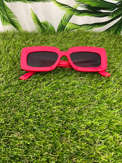 UV Protection Sunglasses - Red Squares