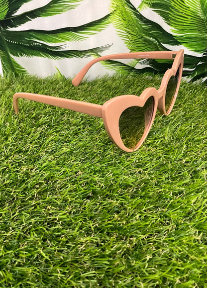 UV Protection Sunglasses - Brown Heart