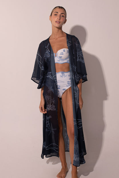 Kimono ANCORA - A Navy Coast