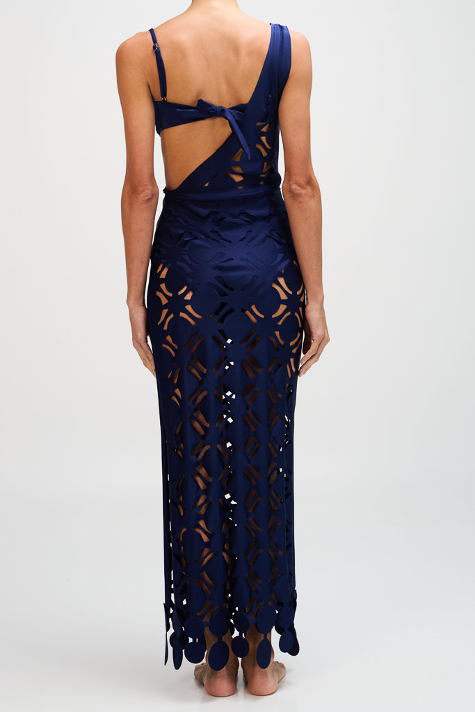 Vestido Largo ANCORA Lyra Navy