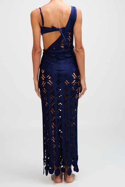 Vestido Largo ANCORA Lyra Navy