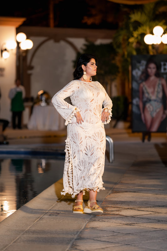 Vestido Tejido MILONGA Bloom Blanco