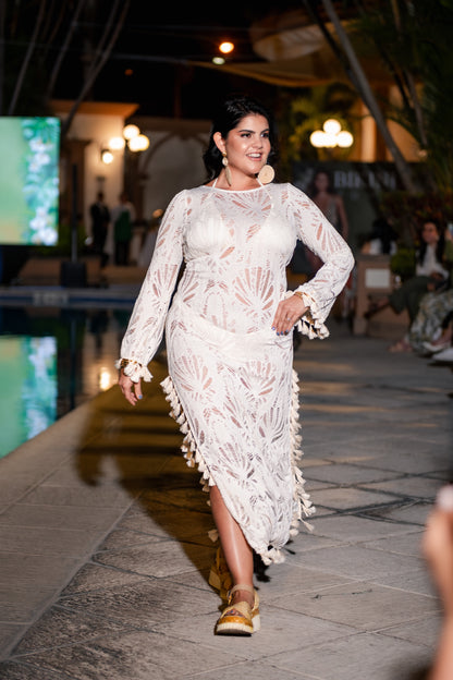 Vestido Tejido MILONGA Bloom Blanco