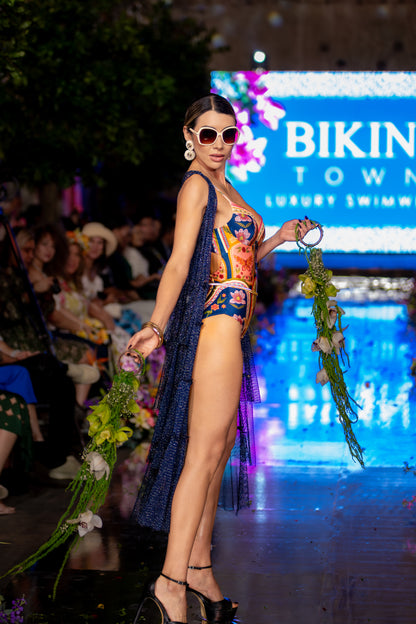 Vestido ACQUA DE LUXE Buzios Shimmer Dusk Blue