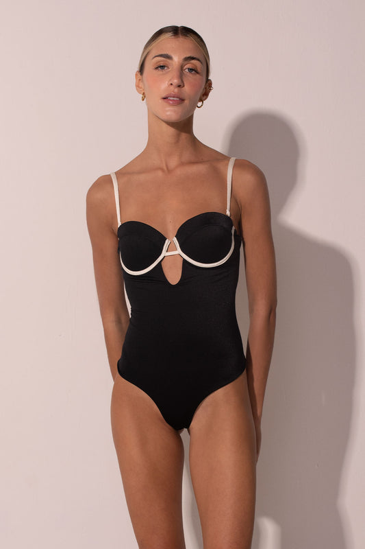 ANCORA Swimsuit - Lady Balconette Black - Onepiece