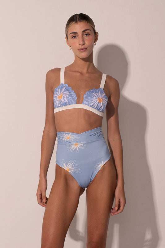BOTTOM Highwaist ANCORA - Sunflowers