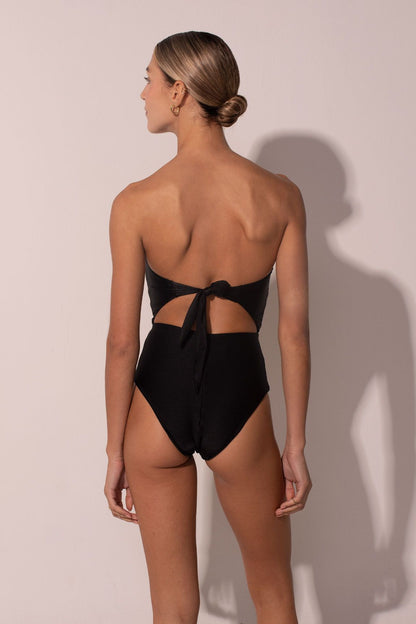 ANCORA Swimsuit - The Black Draped - Onepiece