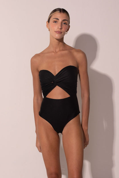 ANCORA Swimsuit - The Black Draped - Onepiece