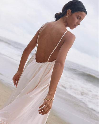 ANCORA The Staycation Ivory Maxi Dress