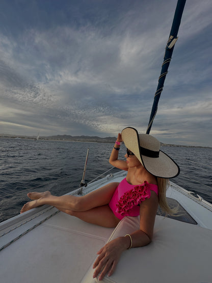 PRAIA Banyan Neon Pink One-Piece Swimsuit