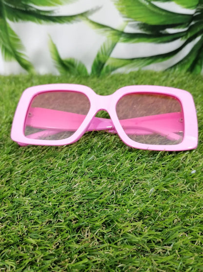 UV Protection Sunglasses - Pink Squares