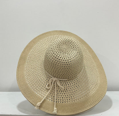 Summer Hat - Beige Wave Braid