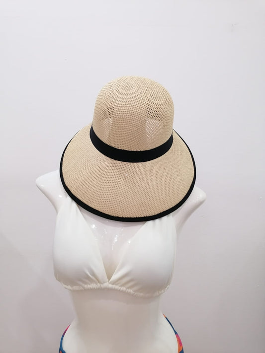 Sombrero de verano - Natural Listón Negro