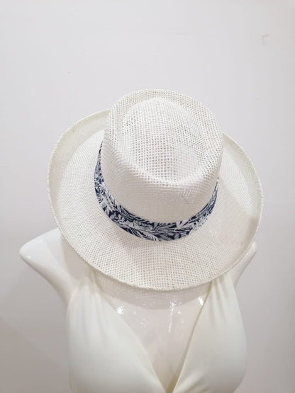 Flat Summer Hat - White