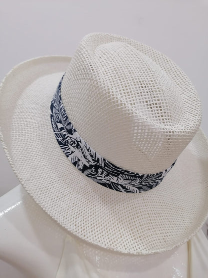 Flat Summer Hat - White