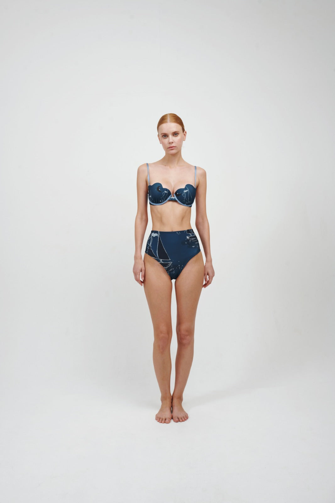 BOTTOM Highwaist ANCORA - Azul